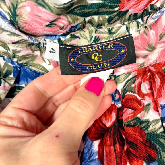 Vintage 80s 90s Pleated Midi Skirt Floral Boho Cottage Indie Academia Pockets - Picture 4 of 8